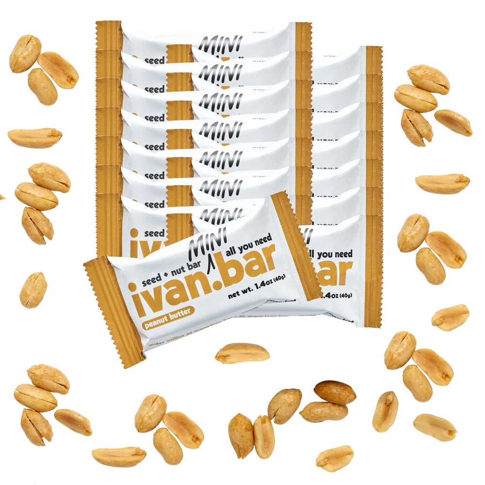 ivan.bar Protein Packed Energy Snack Bar with peanut butter front-pack, convenient on-the-go energy