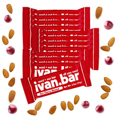 ivan.bar protein packed energy bar tart cherry on countertop for quick nourishment