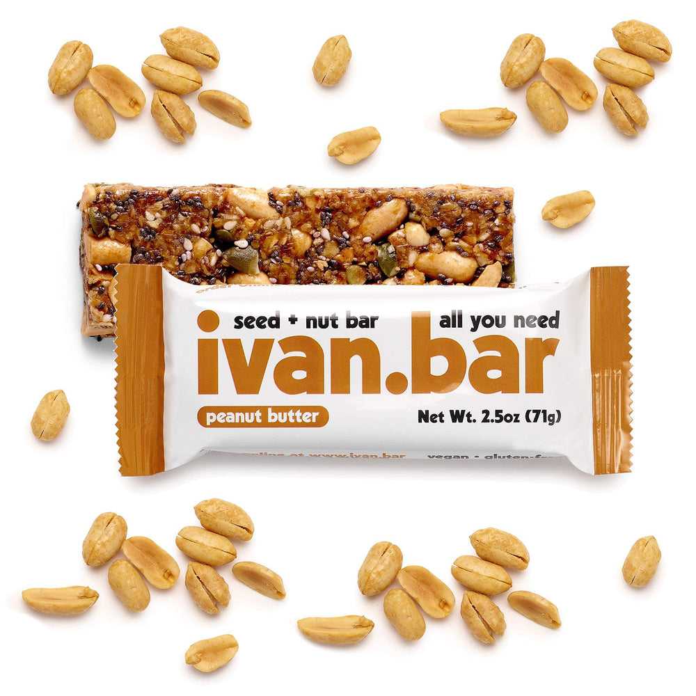 ivanbar vegan snack bar ingredients close-up highlights natural plant components for clean energy