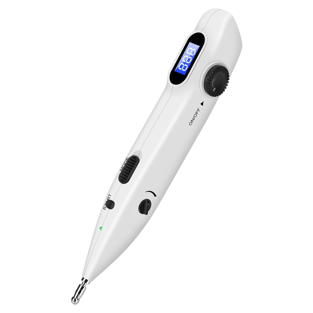 iVOLCONN electronic acupuncture pen front view showing its compact form factor and portability