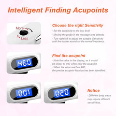 iVOLCONN pen in handheld use illustrating targeted acupressure and control