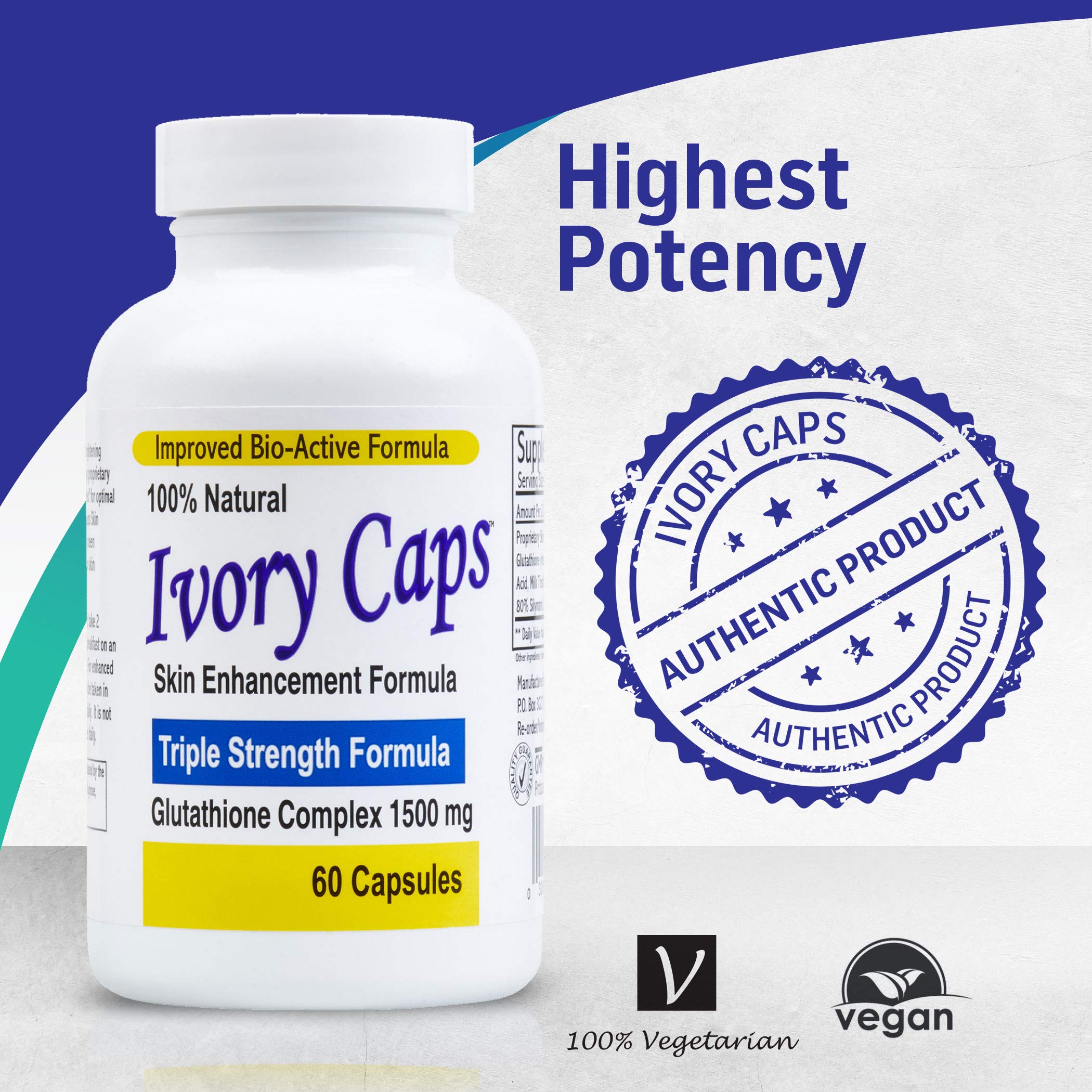 Ivory Caps 240 caps bottle supports a full 4-month supply.