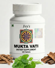 Ivy's Mukta Vati 120 tablets bottle for daily Ayurvedic support