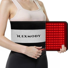 IWETQFF red light therapy pad over back and shoulders for comforting warmth