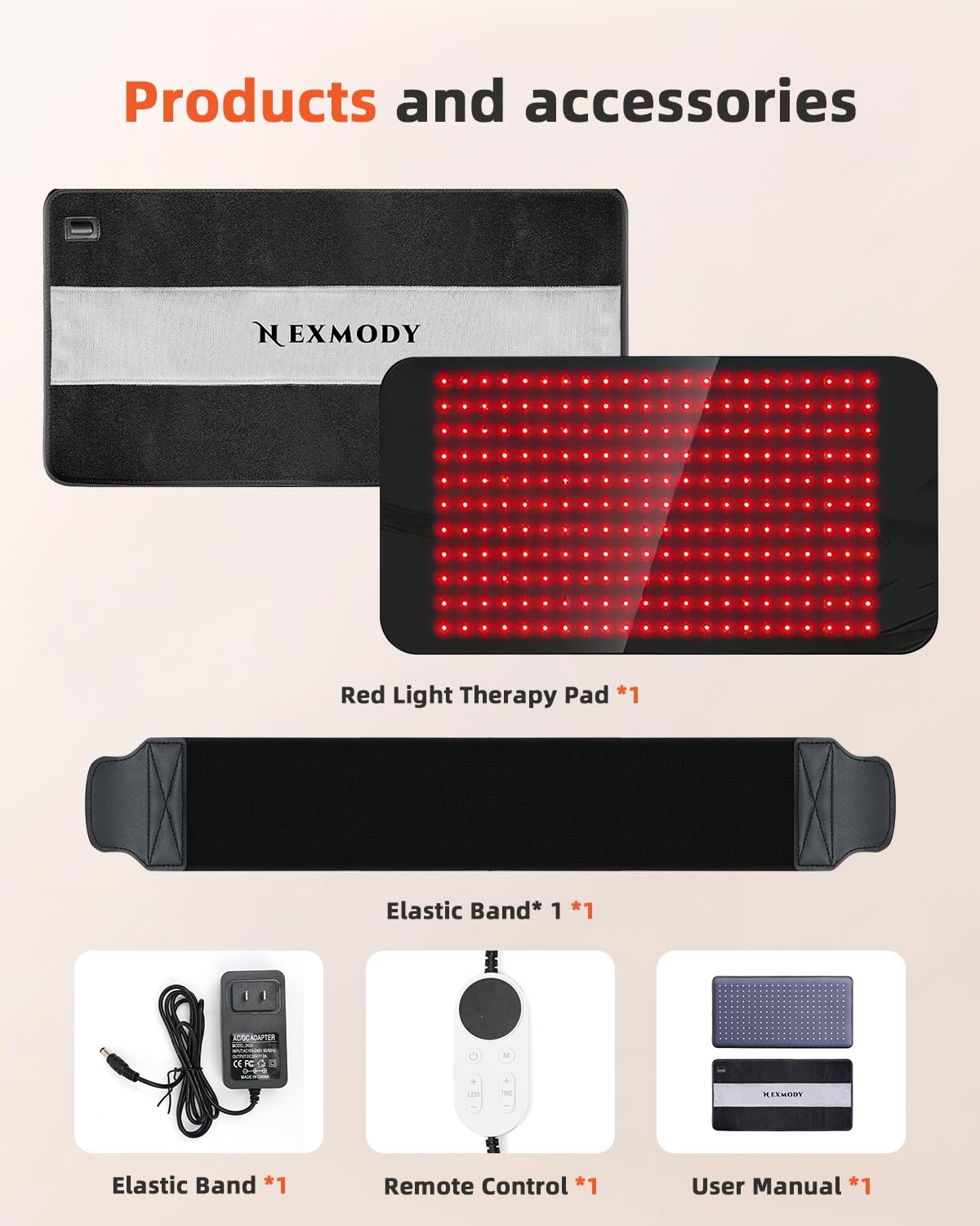 IWETQFF red light therapy pad with strap for hands-free use