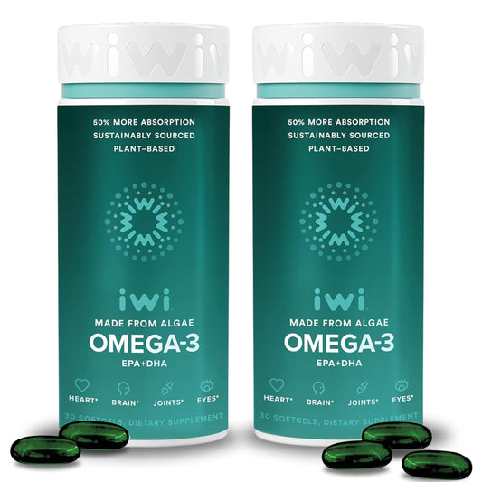 Iwi Omega-3 softgels bottle for everyday wellness