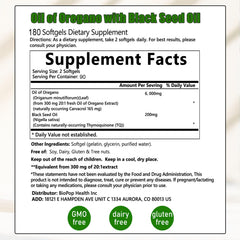 ixarco Ovela softgels pack demonstrates 6000mg oregano and 200mg black seed oil per serving.