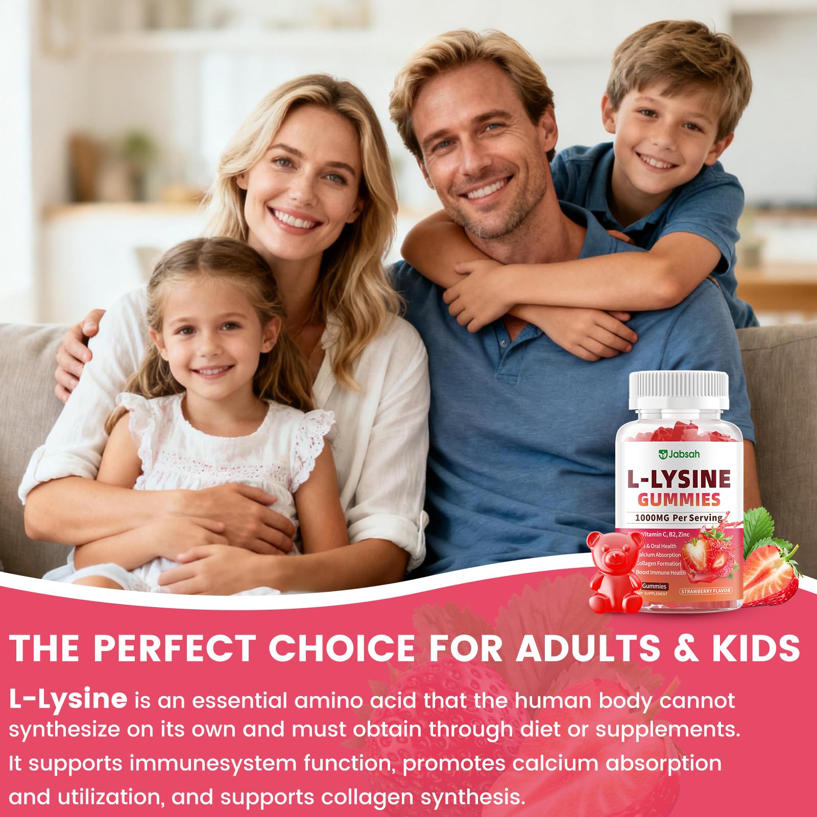 Chewy Jabsah Lysine gummies symbolize immune support potential benefits