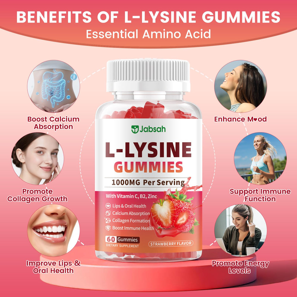 Jabsah Lysine gummies with kids and adults in mind for daily use