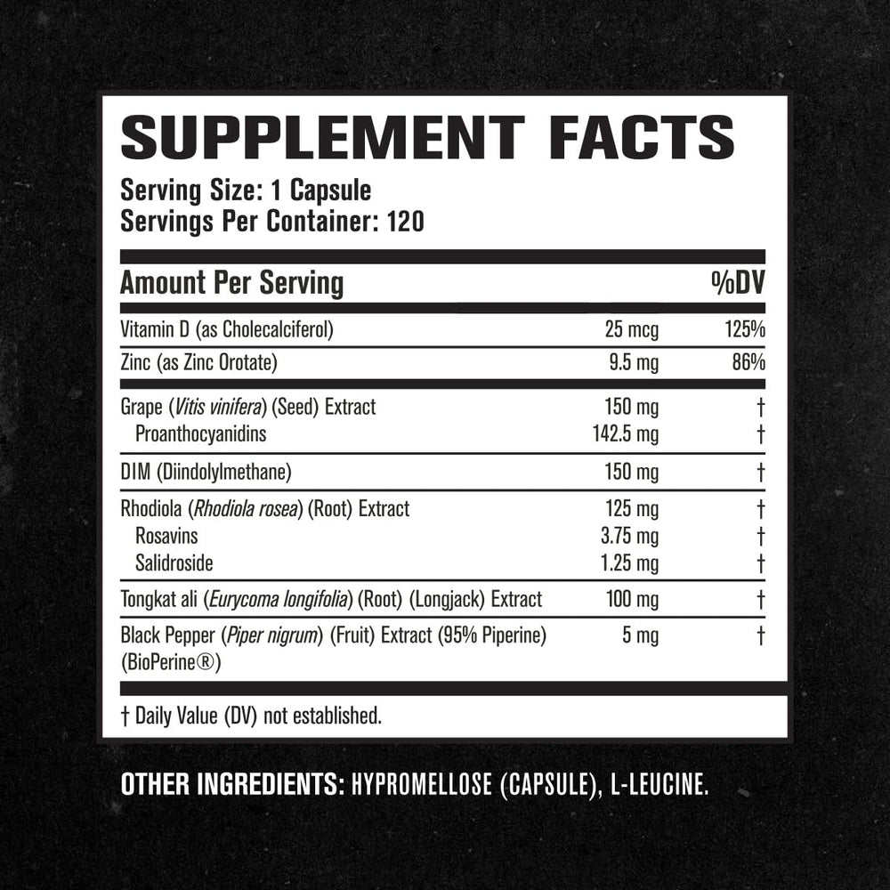 Transparent label emphasizing cGMP USA manufacturing and purity.