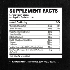 Transparent label emphasizing cGMP USA manufacturing and purity.