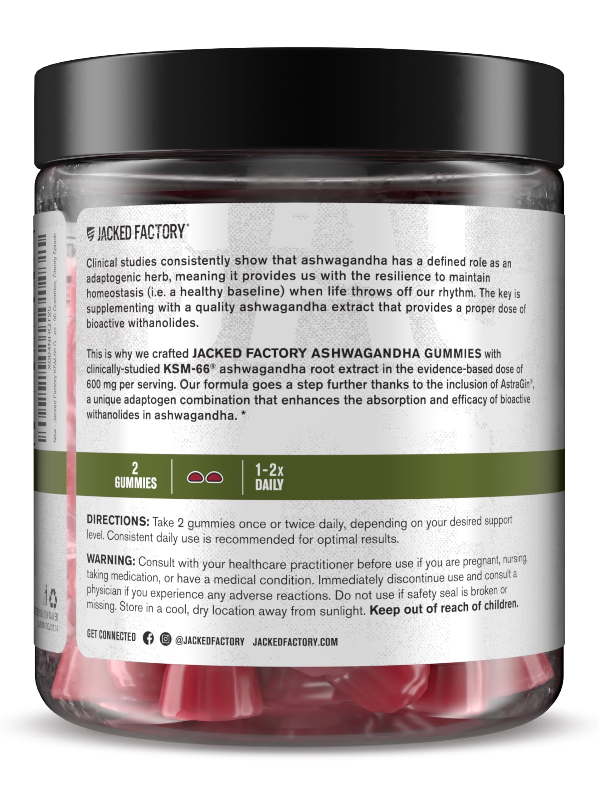 Jacked Factory Ashwagandha Gummies active lifestyle use scenario