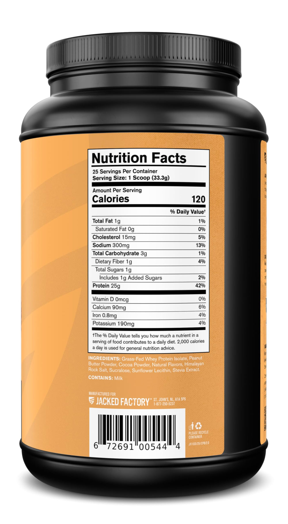 Jacked Factory Authentic ISO whey dissolves easily in water for quick shakes.