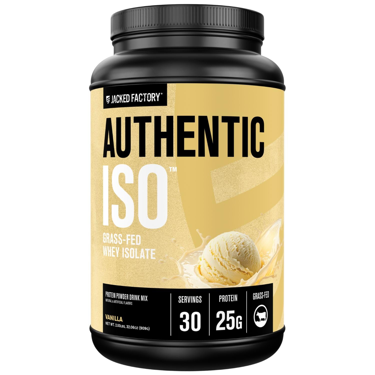 Jacked Factory Authentic ISO Whey Bottle shows fast-absorbing post-workout protein benefits