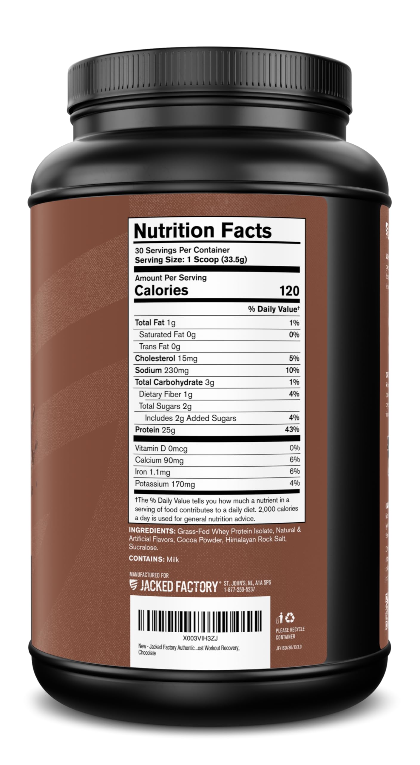 Jacked Factory Authentic ISO Whey Chocolate recovery scene after workout