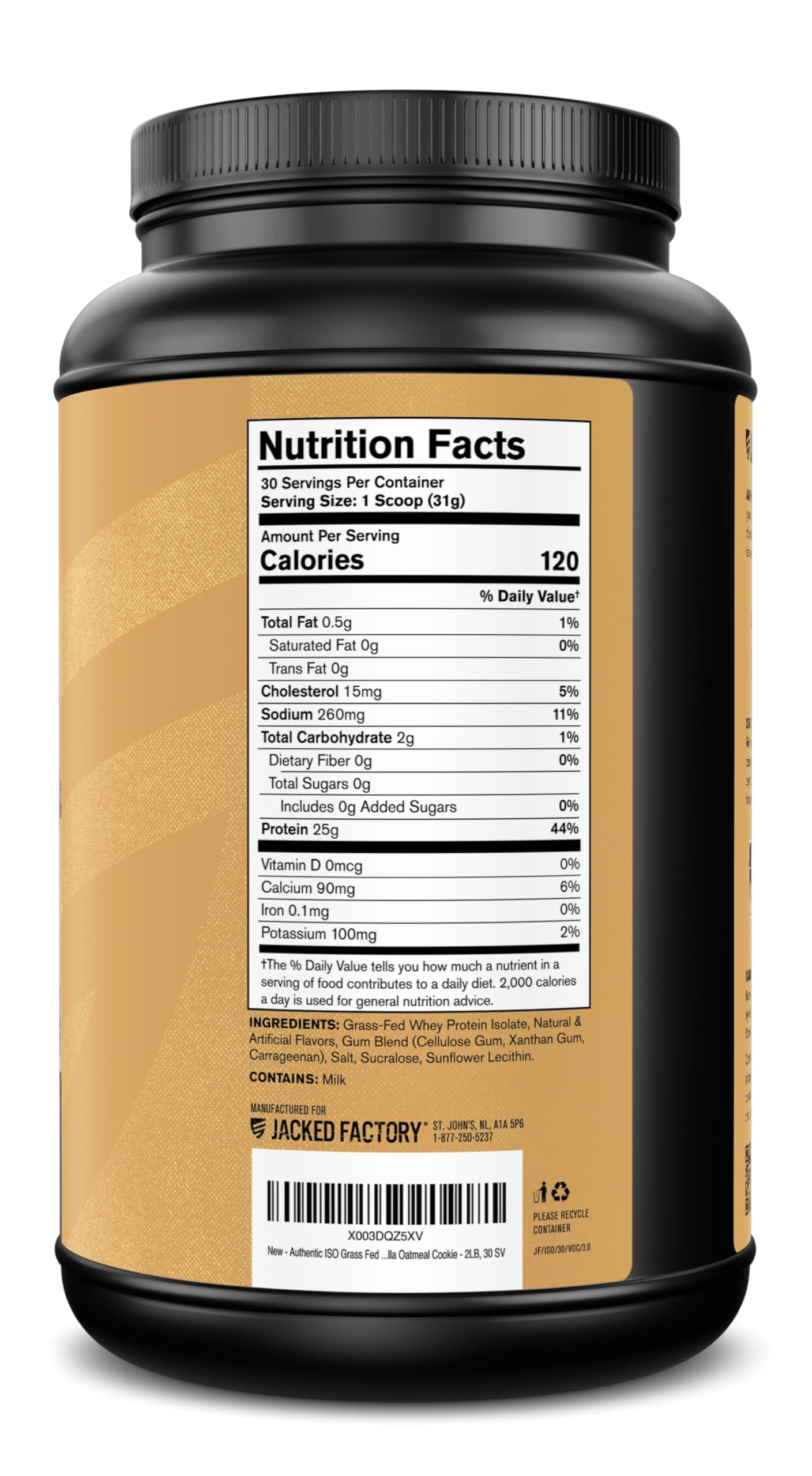 Product jar close-up reveals clean label and high-quality ingredients.