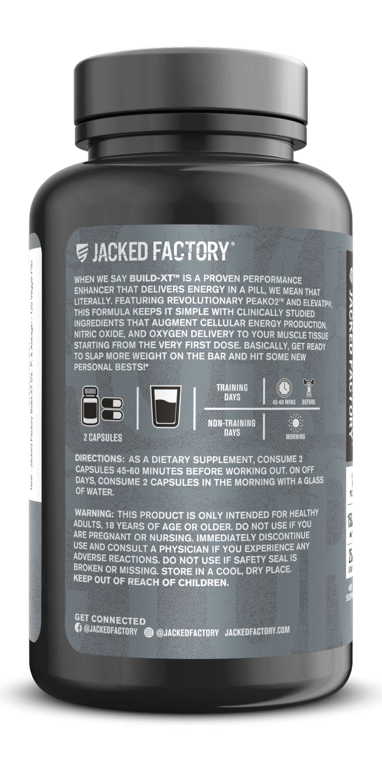 Badge indicating cGMP manufacturing for Build-XT.