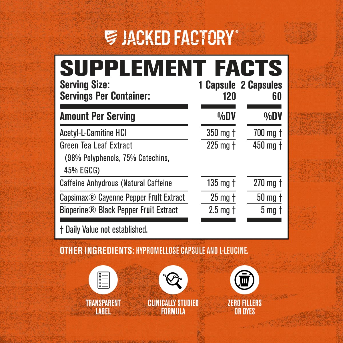 Green tea extract note on Burn-XT packaging for metabolism support.