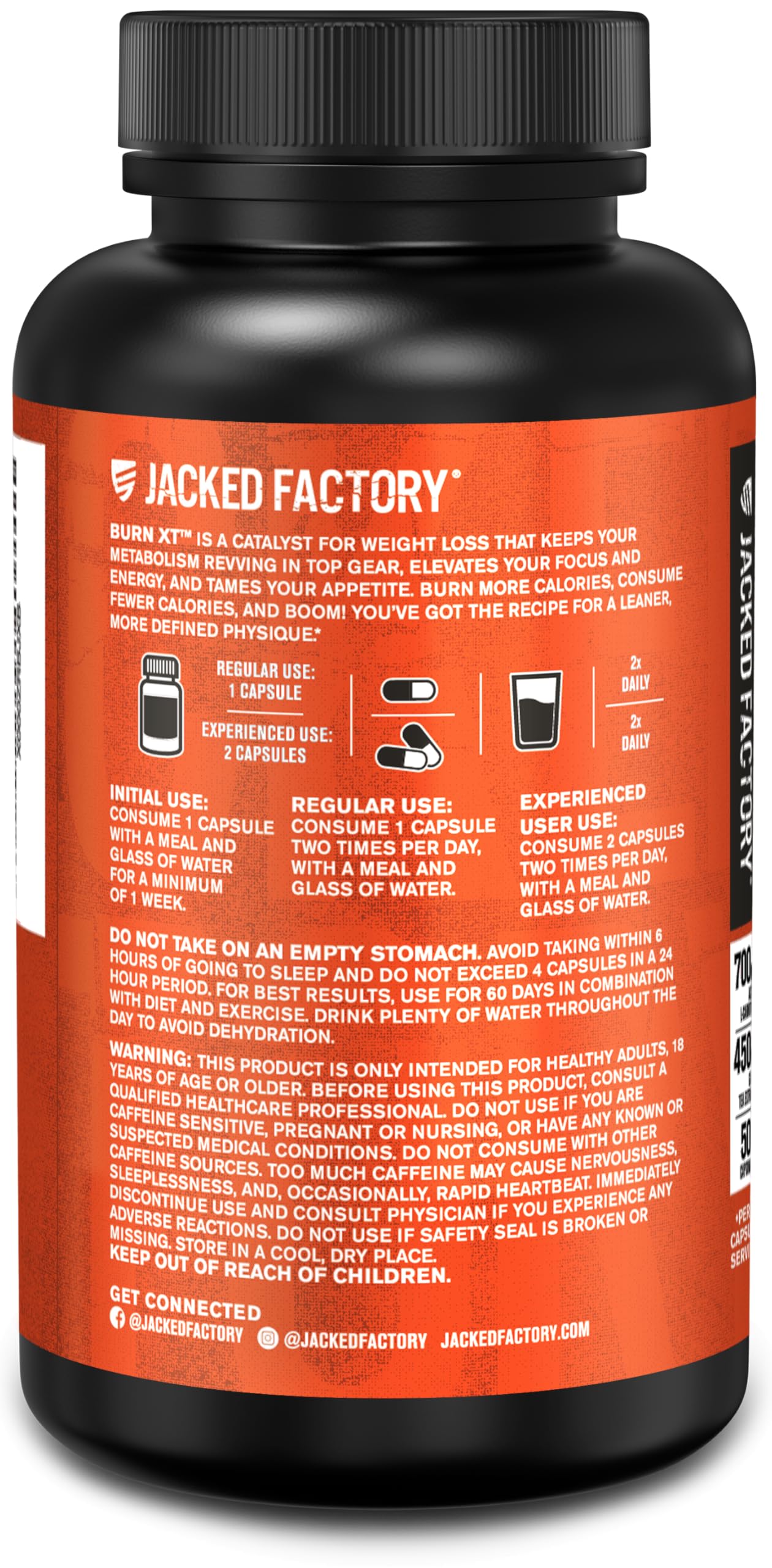 Manufacturing quality control seal on Burn-XT bottle.