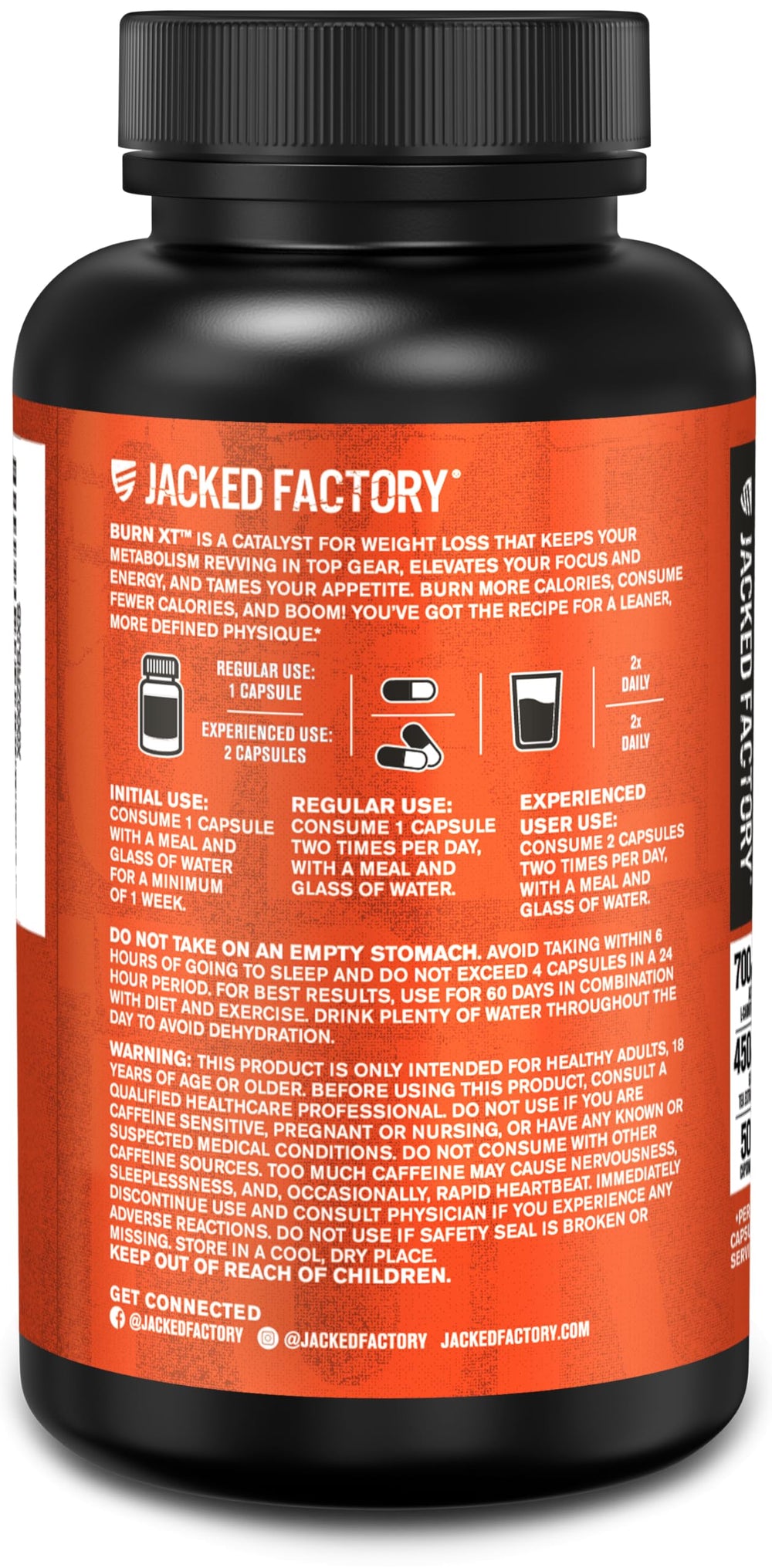 Manufacturing quality control seal on Burn-XT bottle.