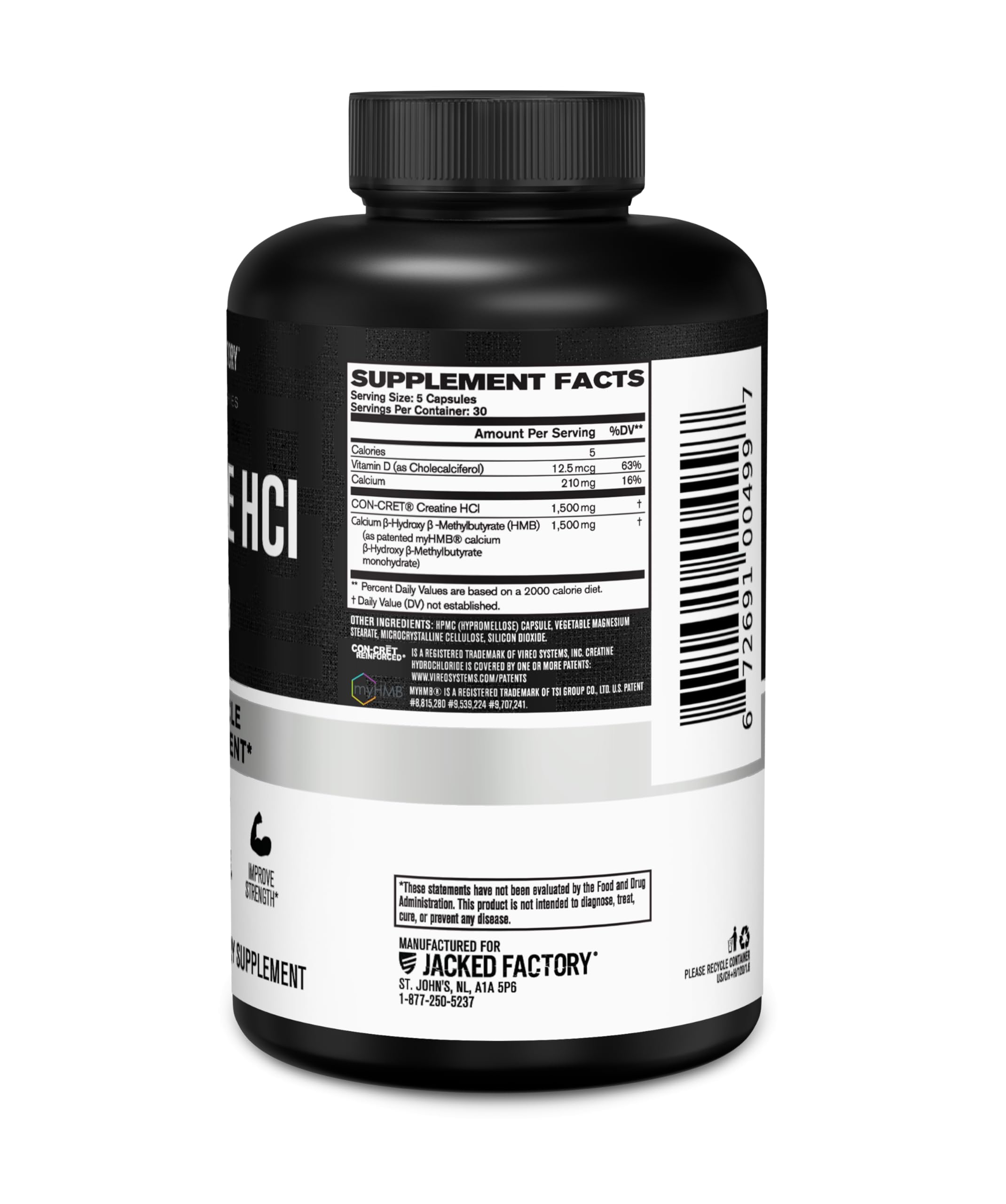Jacked Factory capsules closeup showing uniform texture
