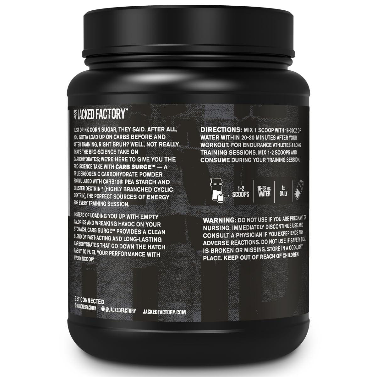 Endurance-focused workout scene with Carb Surge for steady energy