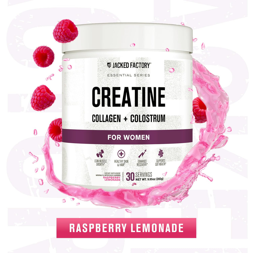 Jacked Factory Creatine for Women label close-up with clean ingredients