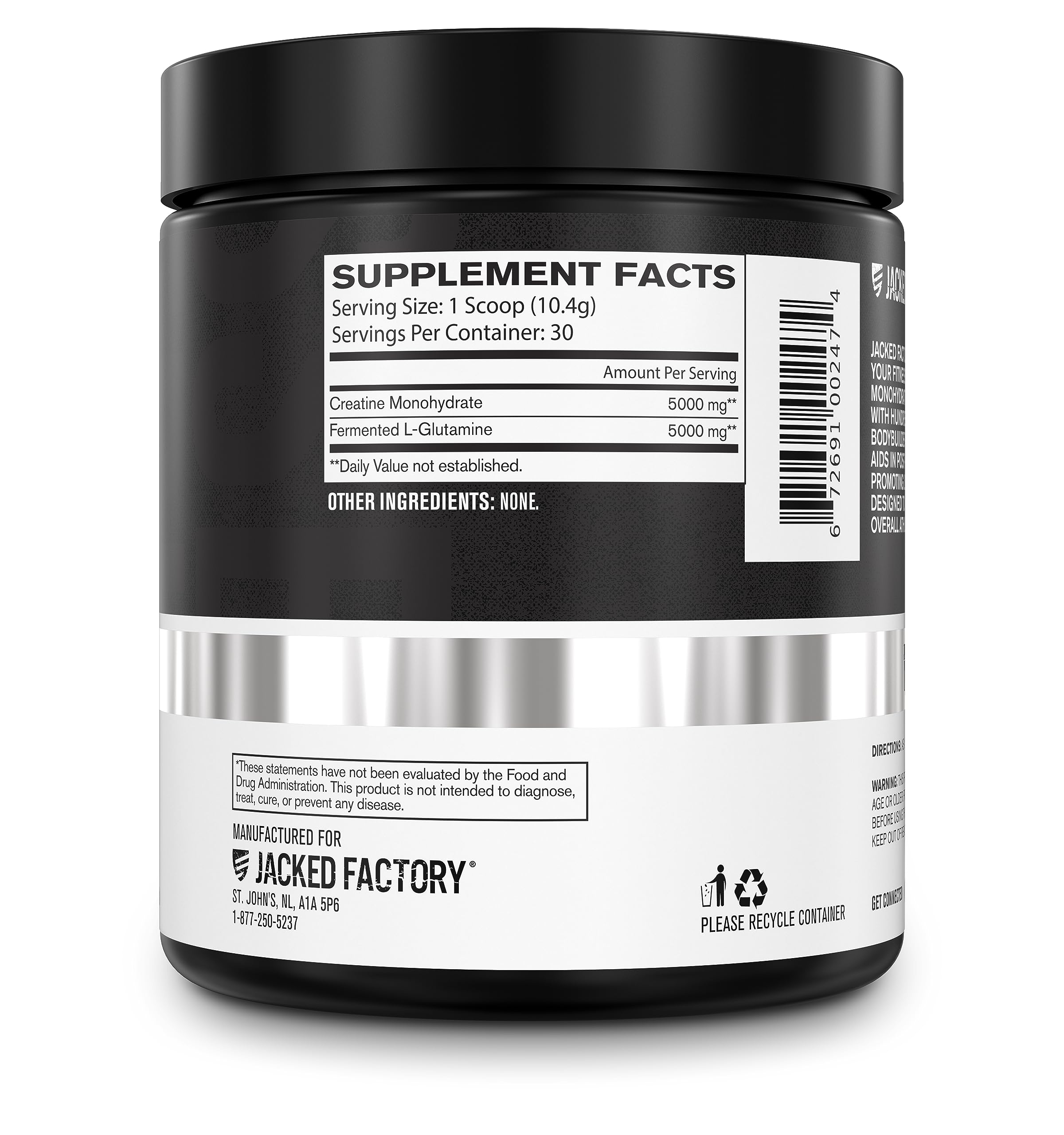 5g serving scoop of Jacked Factory Creatine Glutamine