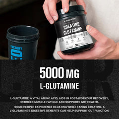Jacked Factory Creatine Glutamine powder in a jar