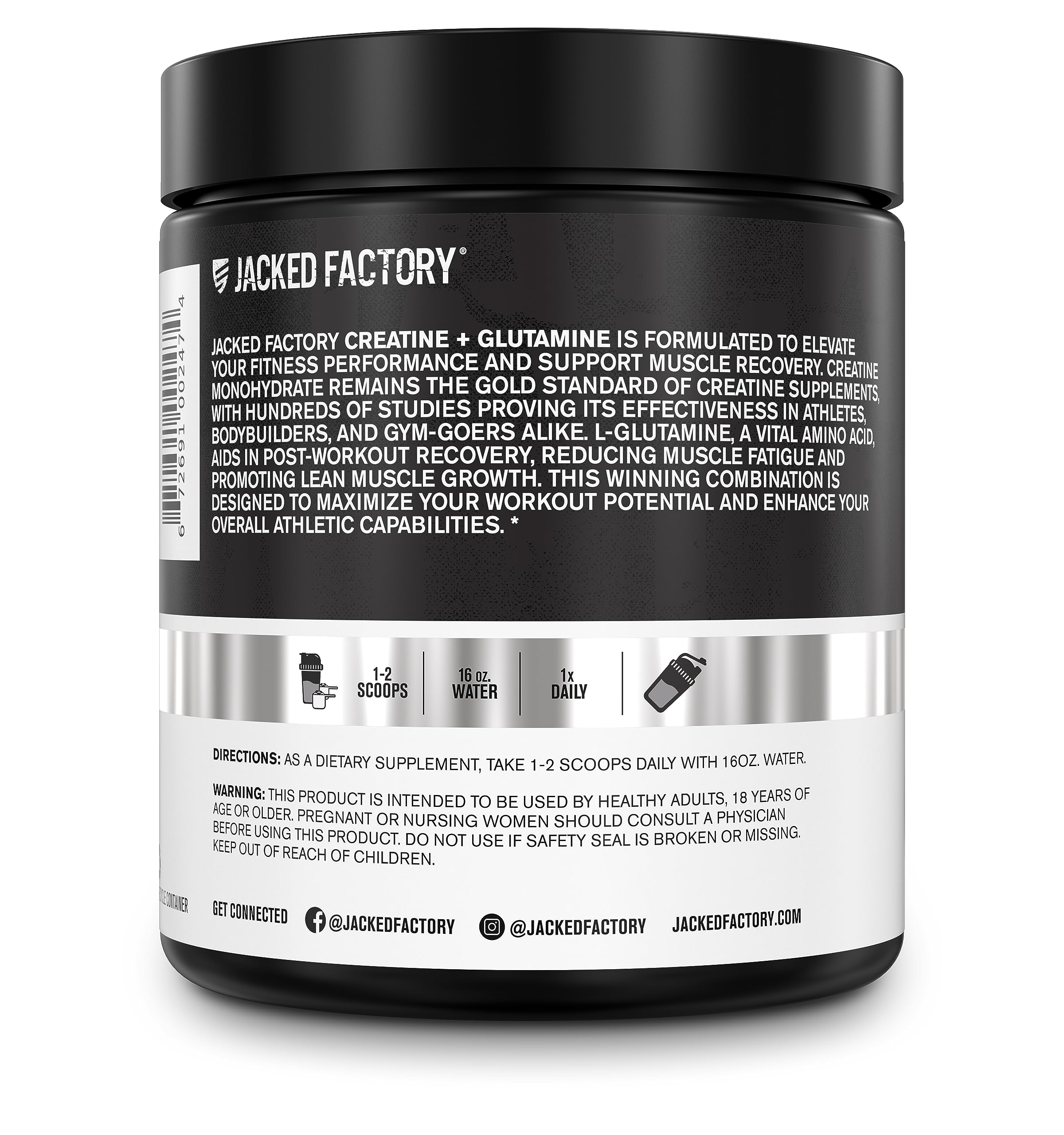 Prepared shake featuring Jacked Factory Creatine Glutamine after workout