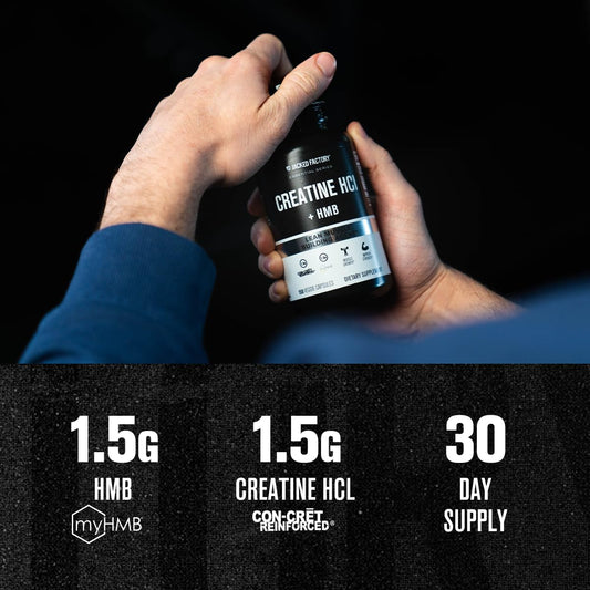 Jacked Factory creatine-hcl-hmb capsules closeup showing daily dosage
