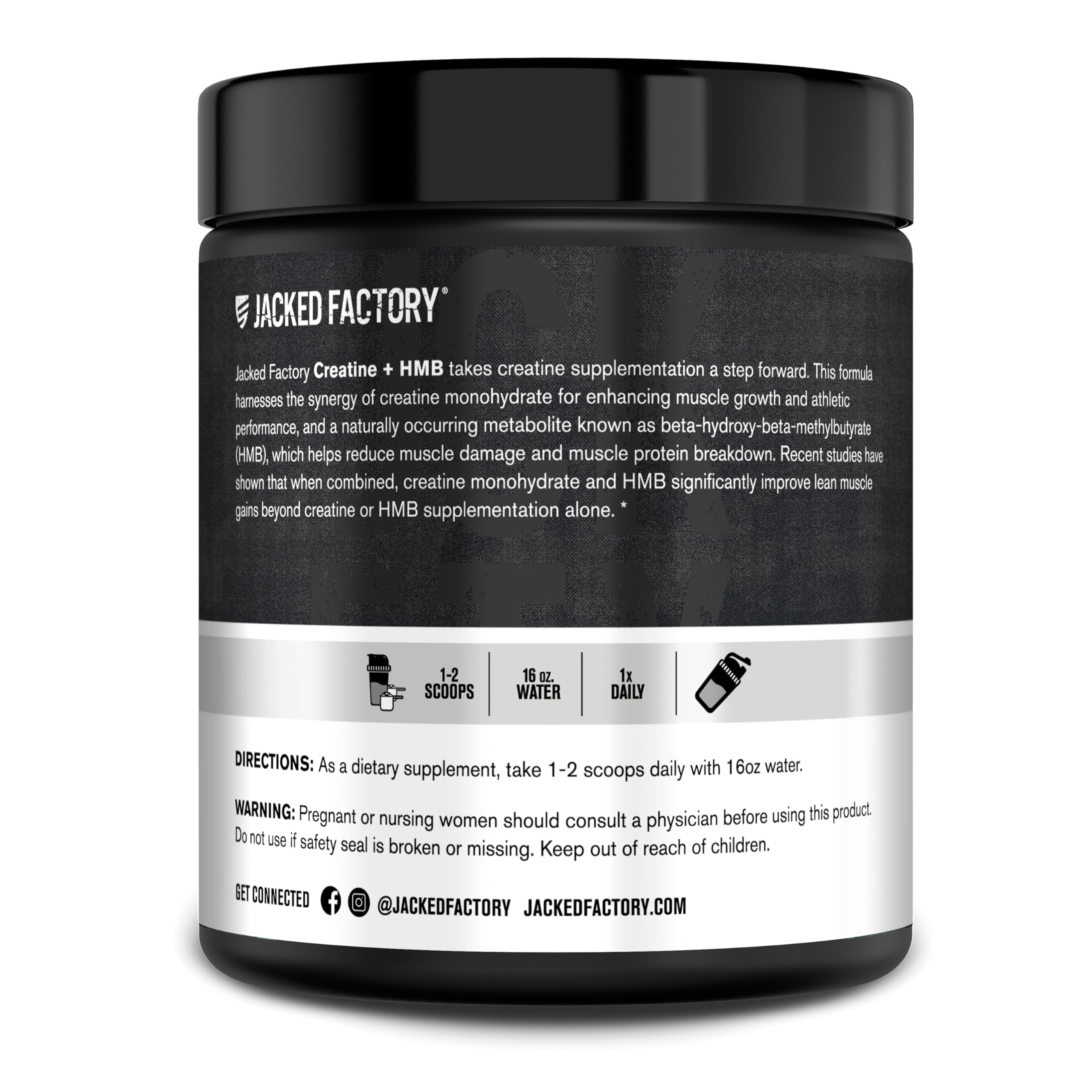 Jacked Factory Creatine HMB powder during a workout session