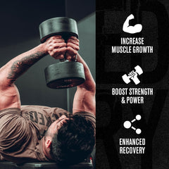 Jacked Factory Creatine Monohydrate tub front label for quick identification.
