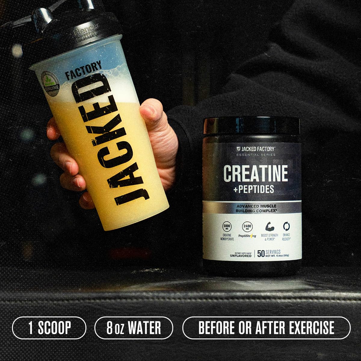Creatine Monohydrate visual from Jacked Factory product line