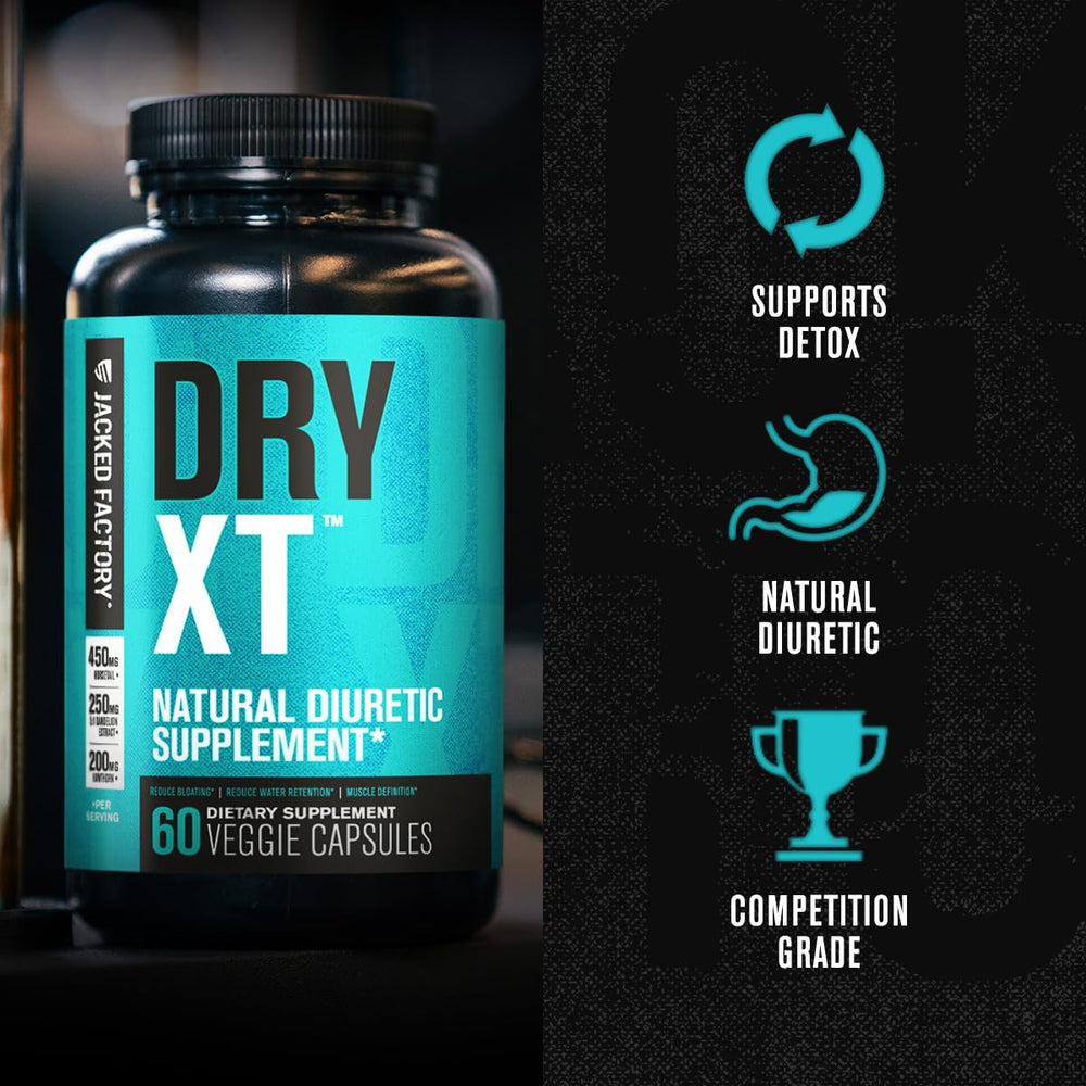 Close-up of dandelion root on Dry-XT packaging for natural support
