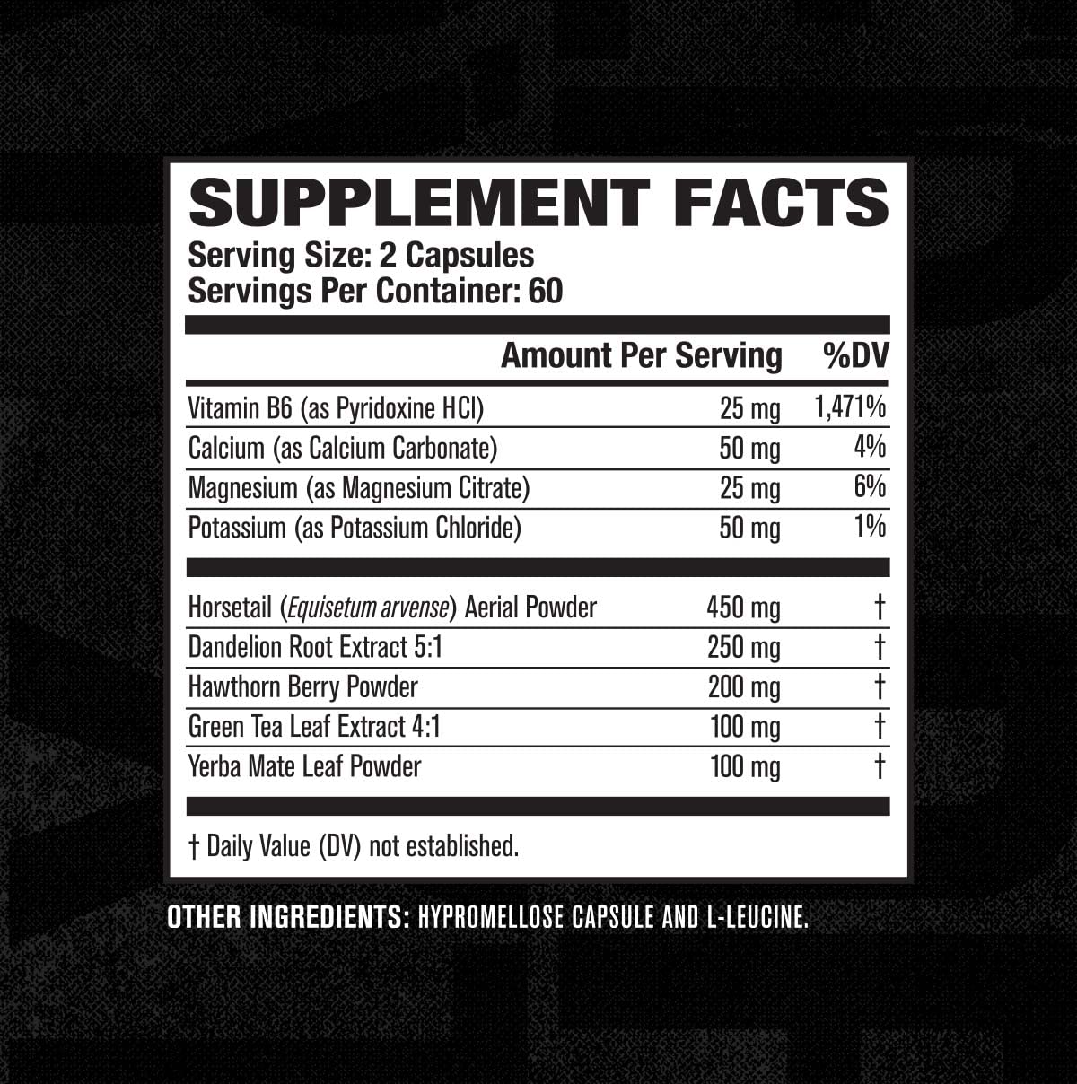 Dry-XT packaging highlights green tea extract for a stimulant-free formula