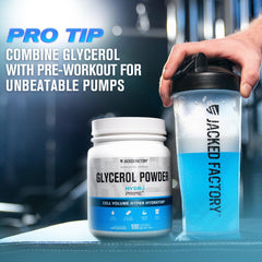 Jacked Factory Glycerol Pump Powder dissolving in water demonstrates quick, smooth mixing.