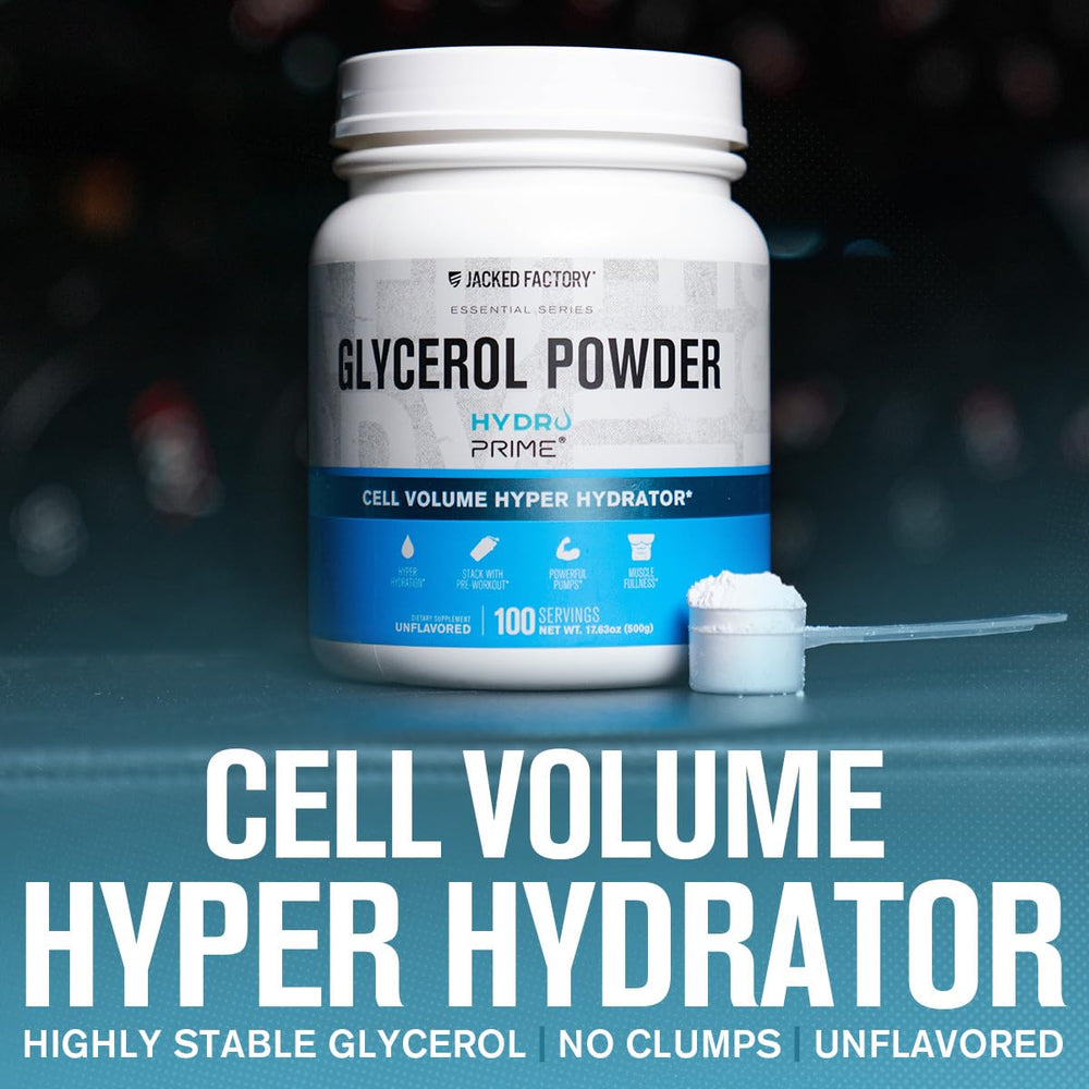 Jacked Factory Glycerol Pump Powder scoop enables precise dosing for consistent training sessions.