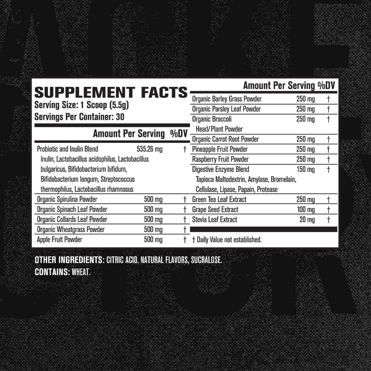 Jacked Factory scoop beside a measuring spoon illustrating serving size and portion control