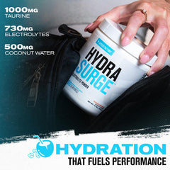 Hydrasurge coconut water powder enhances electrolyte balance