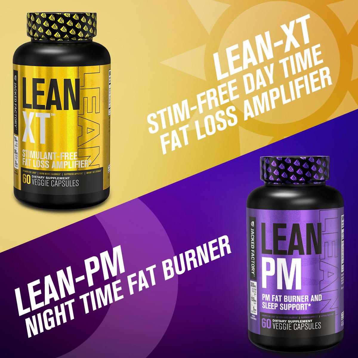 Jacked Factory Lean-XT ingredients label close-up featuring Forskolin and Green Tea.