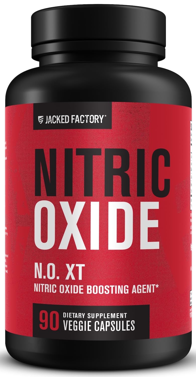 Jacked Factory N.O. XT bottle front view for nitric oxide support during training.