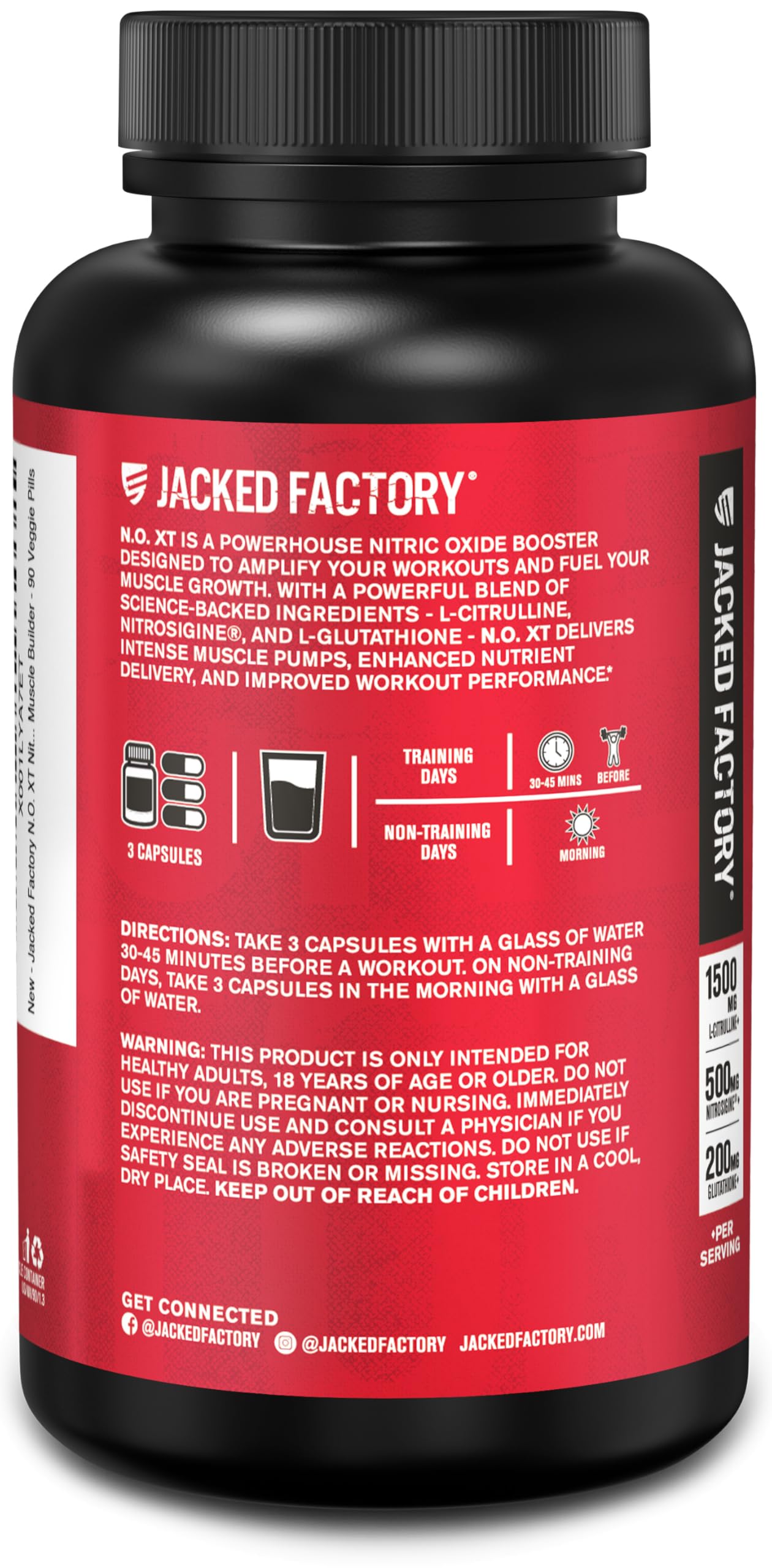 Jacked Factory N.O. XT dissolved in water illustrating quick hydration-friendly intake.