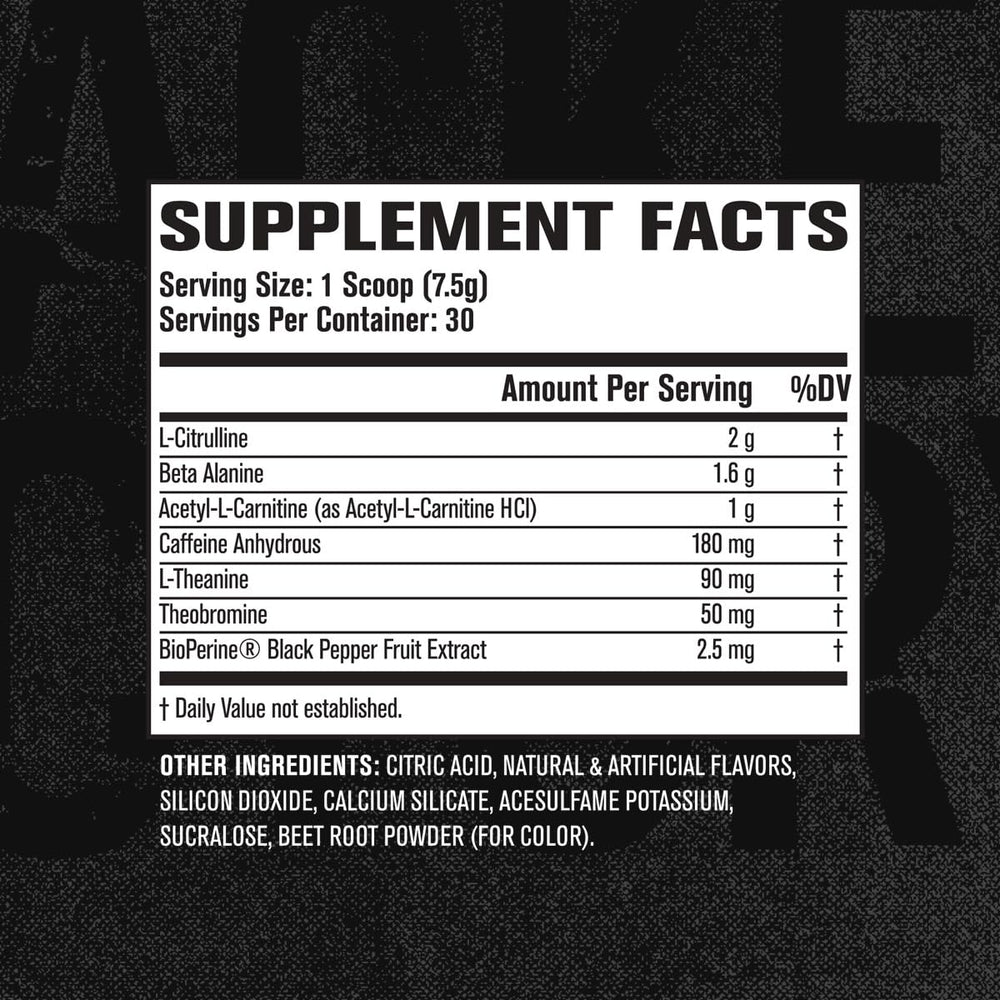 No artificial dyes claim on Nitrosurge Shred label