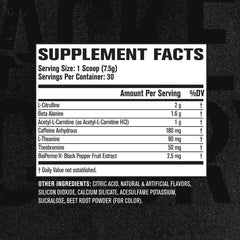 No artificial dyes claim on Nitrosurge Shred label