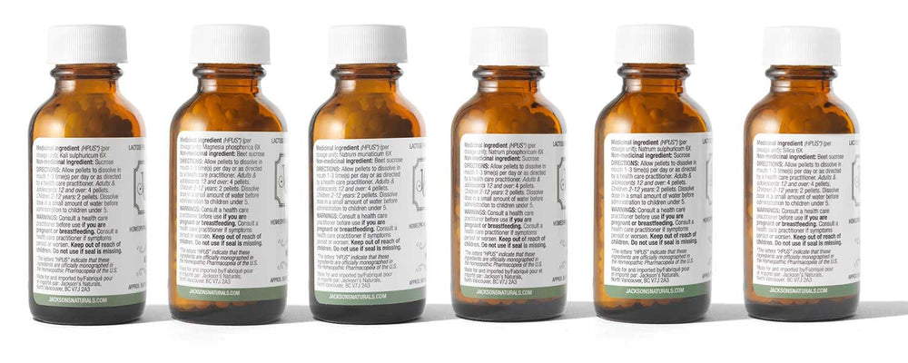 Jackson’s ingredients list close-up highlights the 12 cell salts included