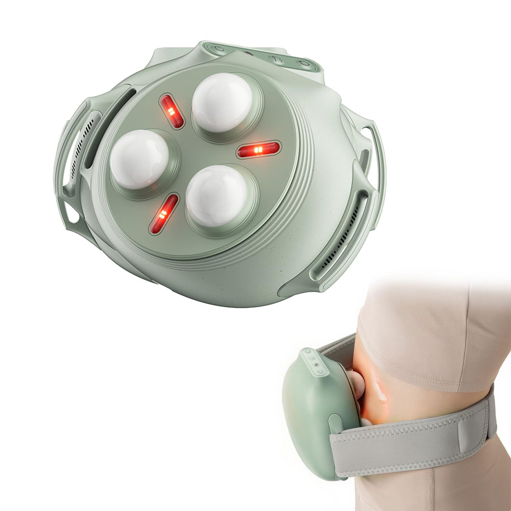 Jade Abdominal Heating Belt close-up on jade elements delivering soothing warmth to the abdomen