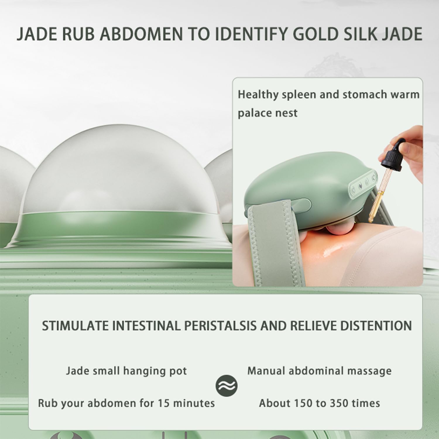 Jade Abdominal Heating Belt cordless design for portable use at home or office
