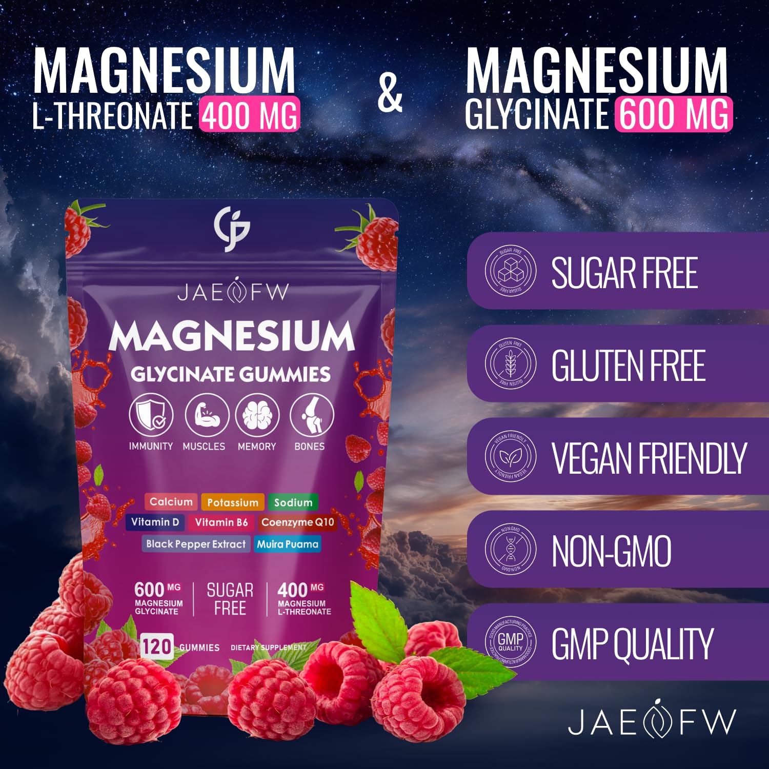 JAENFW sugar-free vegan gummies offer a clean snack option