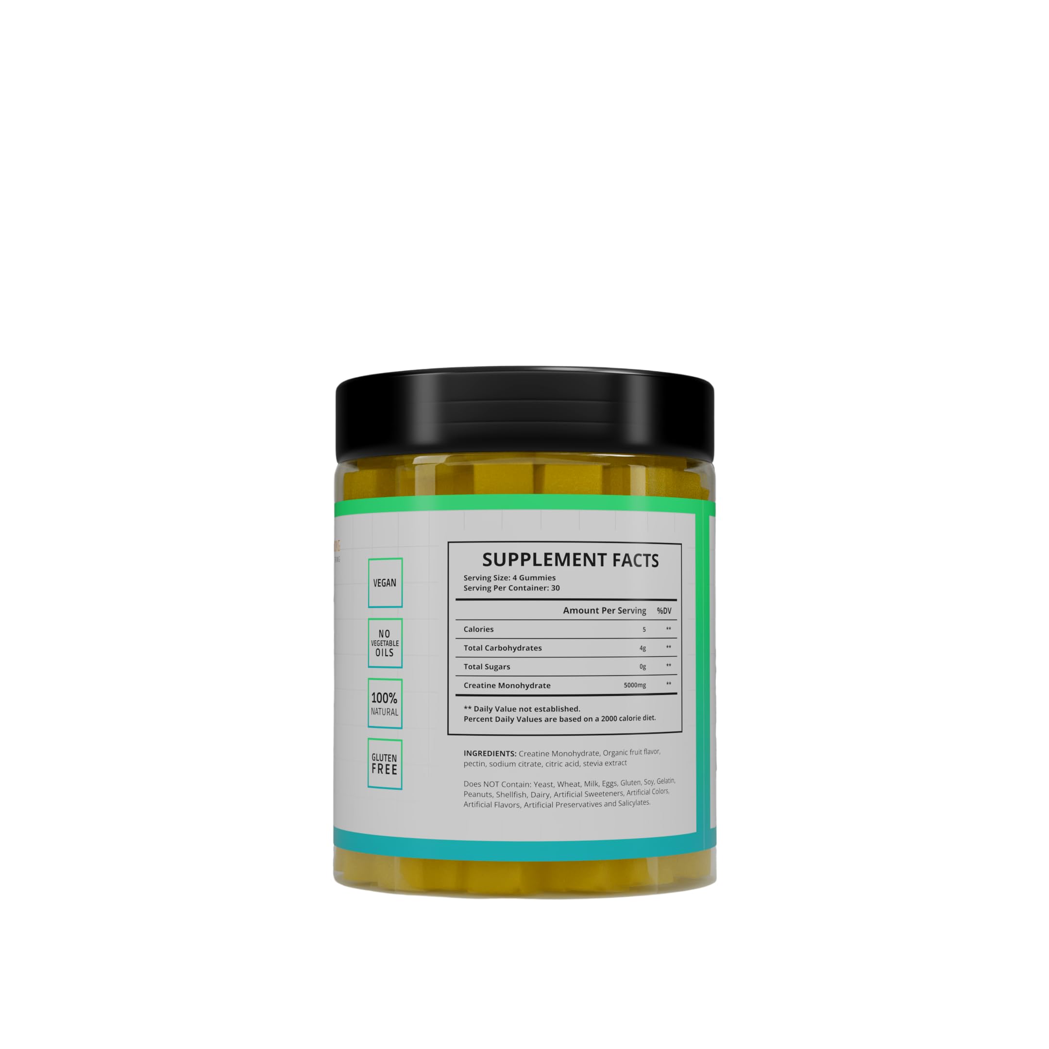 Jaeva Creatine Gummies 120-count pack shot highlights daily 4-gummy serving.